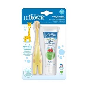 Dr. Brown's Infant-to-Toddler Training Giraffe Toothbrush Set